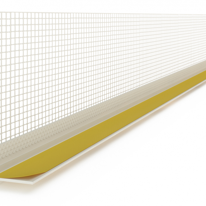 Anputzleiste 6 mm mit Gewebe