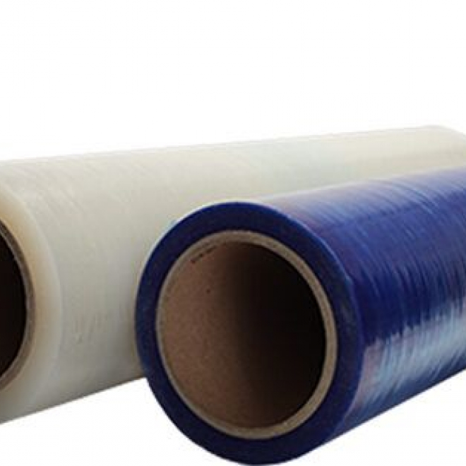 Fensterschutzfolie, blau und transparent