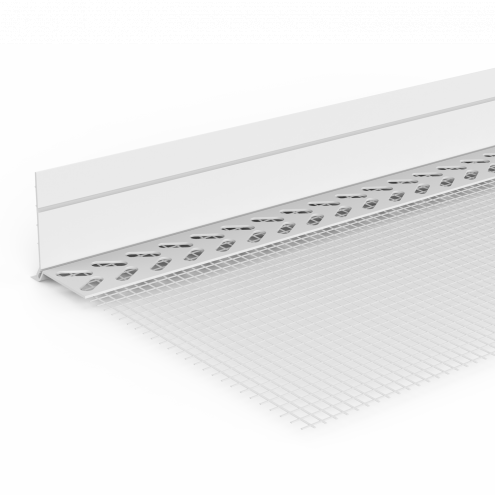 WDVS-Sockelkantenprofil PVC mit Tropfkante