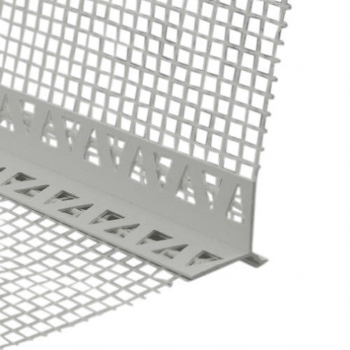 PVC-Tropfkantenprofil mit WDVS-Gewebe